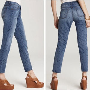 J Brand Women's Aoki Vintage Star Print Ankle Straight Jeans Size 27 (32" waist)